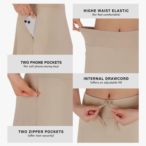 NWOT Women’s Athletic Skirt with Ankle Leggings - Picture 7 of 8